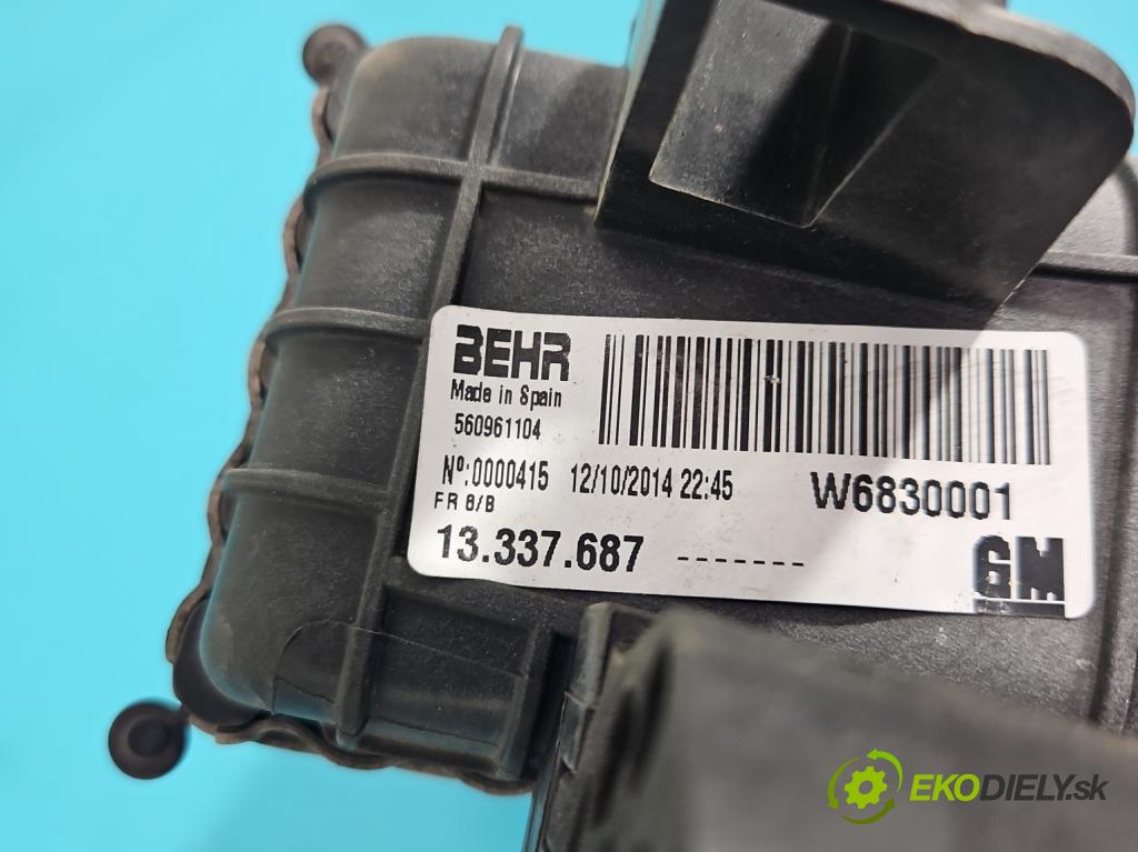 Opel Meriva B 2010-2017 1.4 T 120 hp manual 88 kW 1364 cm3 5- Intercooler 13337687 (Chladiče nasávaného vzduchu (intercoolery))