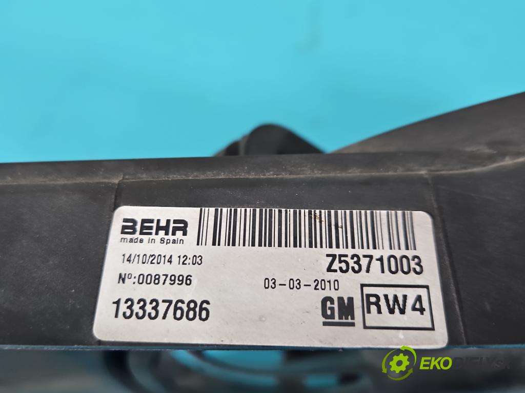 Opel Meriva B 2010-2017 1.4 T 120 HP manual 88 kW 1364 cm3 5- Ventilátor chladiča 13337686