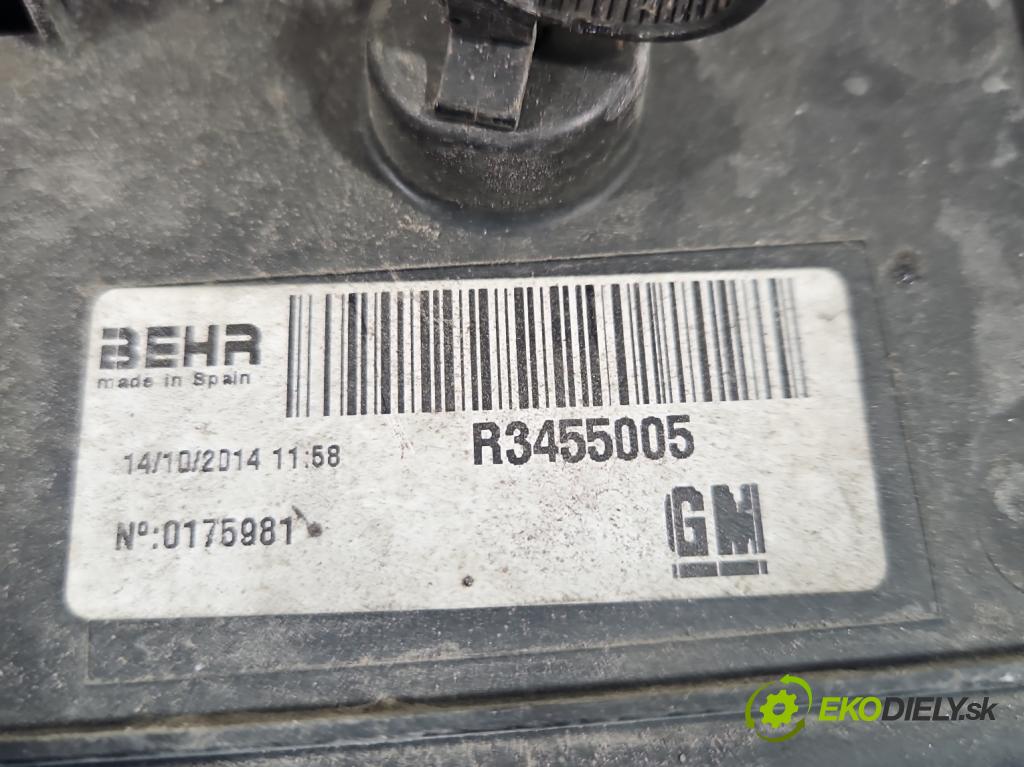 Opel Meriva B 2010-2017 1.4 T 120 HP manual 88 kW 1364 cm3 5- Ventilátor chladiča 13337686