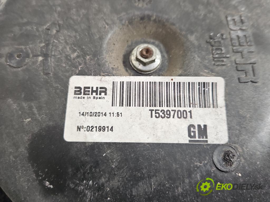 Opel Meriva B 2010-2017 1.4 T 120 HP manual 88 kW 1364 cm3 5- Ventilátor chladiča 13337686