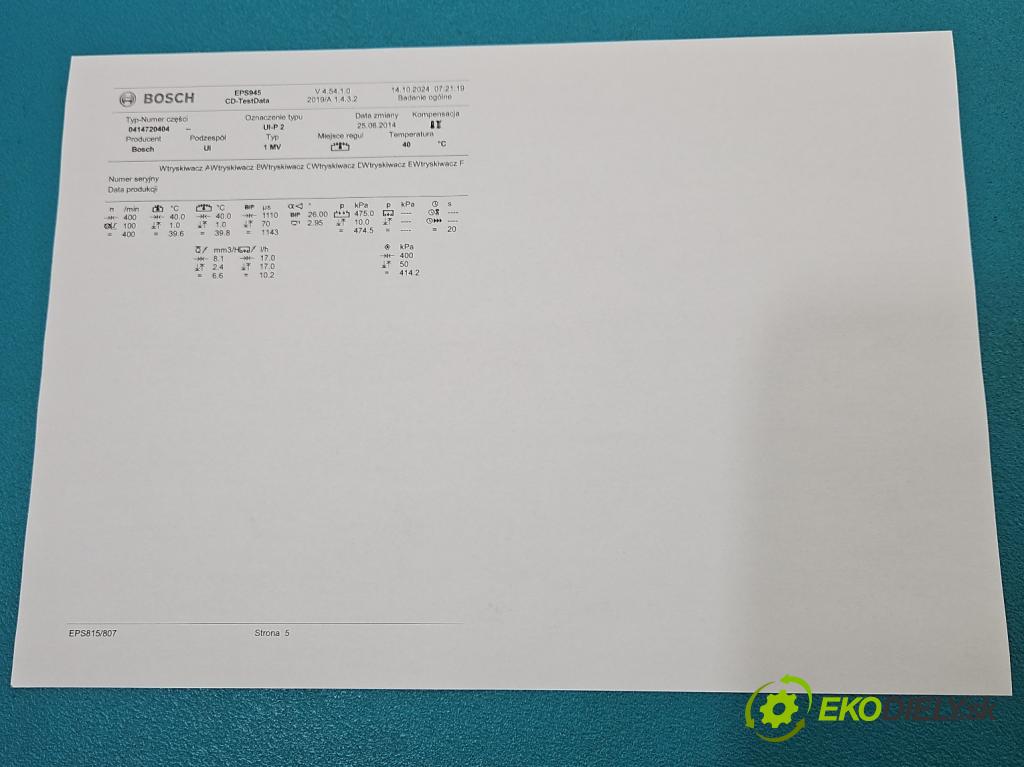 Audi A6 C6 2004-2011 2.0 tdi 136 HP manual 100 kW 1968 cm3 5- vstrekovacie čerpadlo 0414720404 (Vstrekovače)