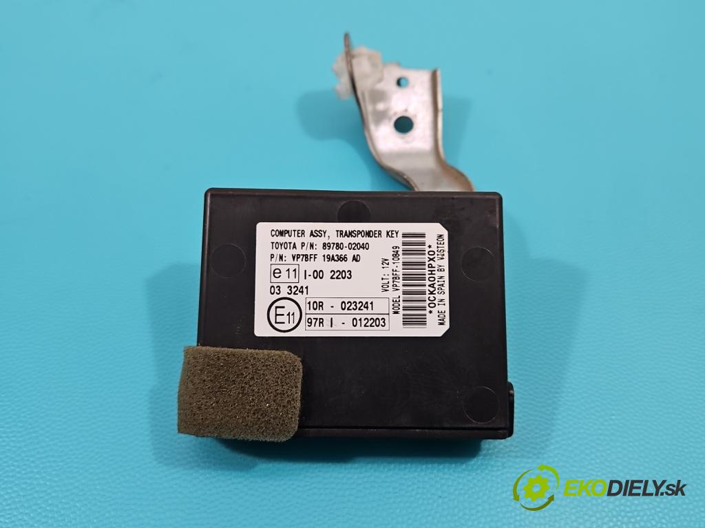 Toyota Auris I 2006-2013 1.6 vvti 124 hp manual 91 kW 1598 cm3 5- řídící jednotka motoru 89661-02E51