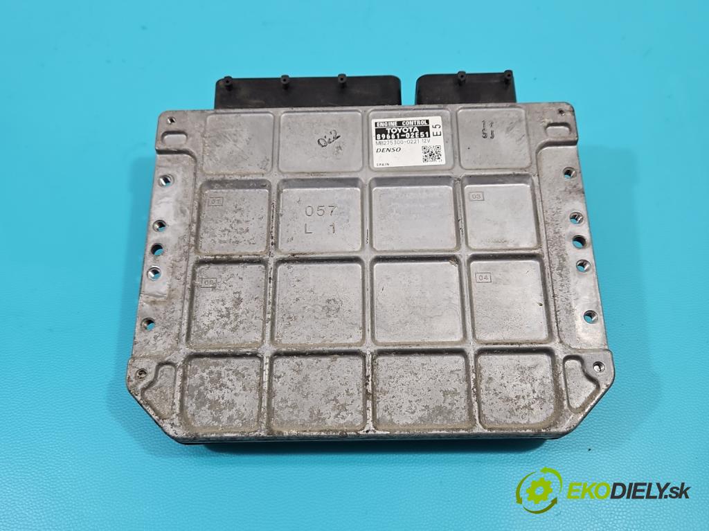 Toyota Auris I 2006-2013 1.6 vvti 124 hp manual 91 kW 1598 cm3 5- řídící jednotka motoru 89661-02E51
