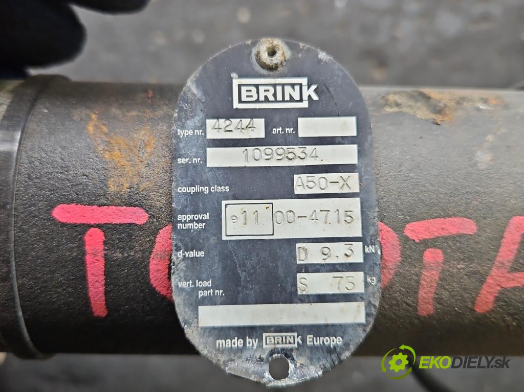 Toyota Avensis II T25 2003-2008 1.8 vvti 129 hp manual 95 kW 1794 cm3 5- oko tažné  (Tažná zařízení)