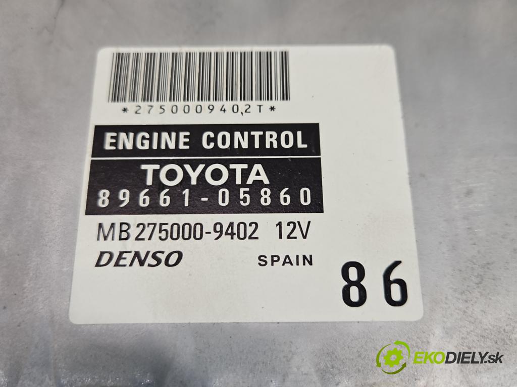 Toyota Avensis II T25 2003-2008 1.8 vvti 129 hp manual 95 kW 1794 cm3 5- řídící jednotka motoru 89661-05860