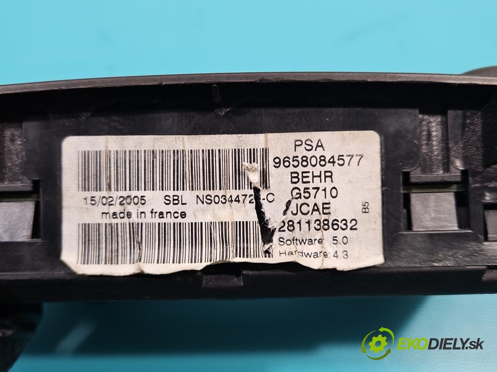 Citroen C4 I 2004-2011 1.6 16V 109 HP manual 80 kW 1587 cm3 3- panel kúrenia 9658084577