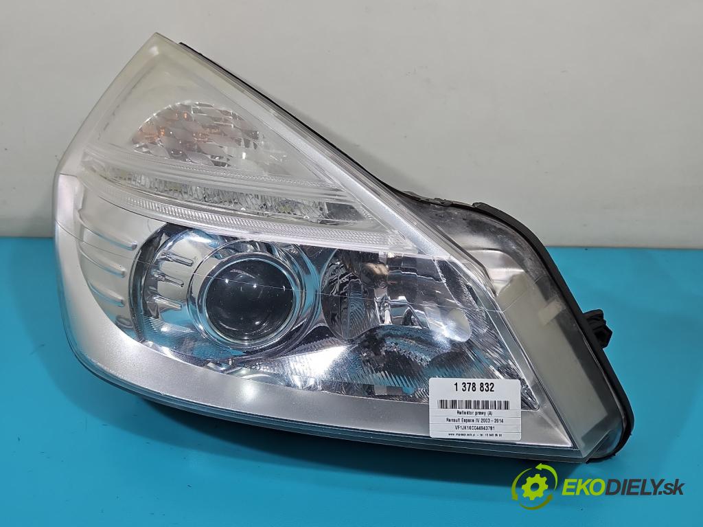 Renault Espace IV 2003-2014 2.0 dci 173KM automatic 127 kW 1995 cm3 5- Reflektor: pravý 260100085R (Pravé)
