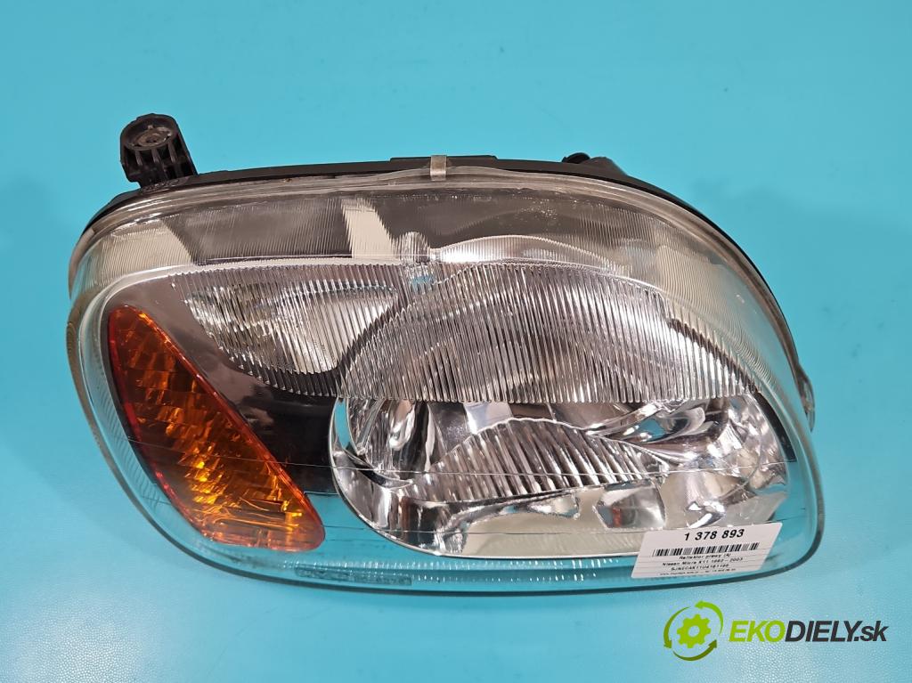 Nissan Micra K11 1992-2003 1.5d 57 HP manual 42 kW 1527 cm3 3- Reflektor: pravý  (Pravé)