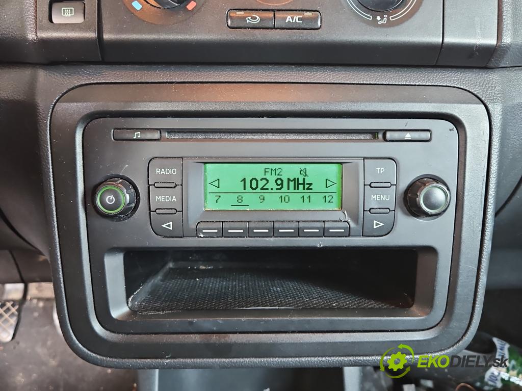 Skoda Fabia II 2007-2014 1.2 12V 69KM manual 51 kW 1198 cm3 5- Radio originál 5J0035152D
