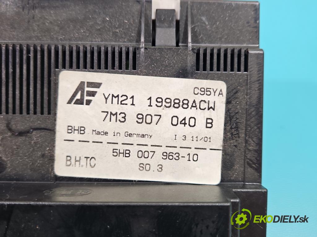 Vw Sharan I 1995-2010 2.0 8V 116 HP manual 85 kW 1984 cm3 5- panel kúrenia 7M3907040B