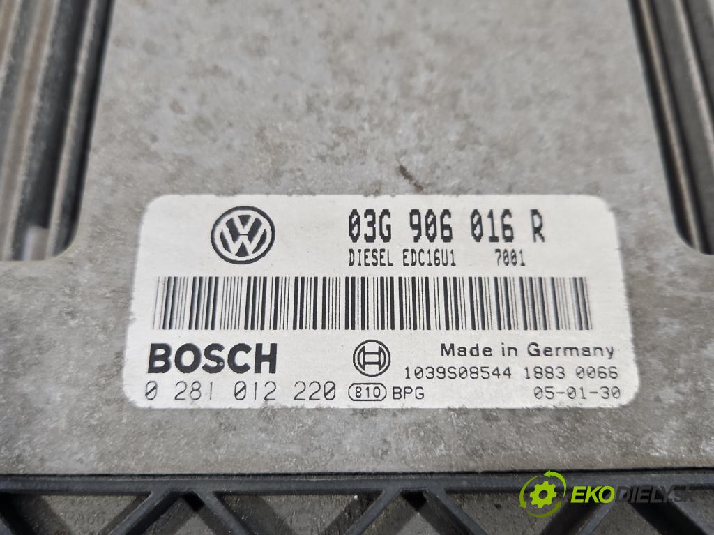 Vw Golf plus 1.9 tdi 105 hp manual 77 kW 1896 cm3 5- řídící jednotka motoru 03G906016R