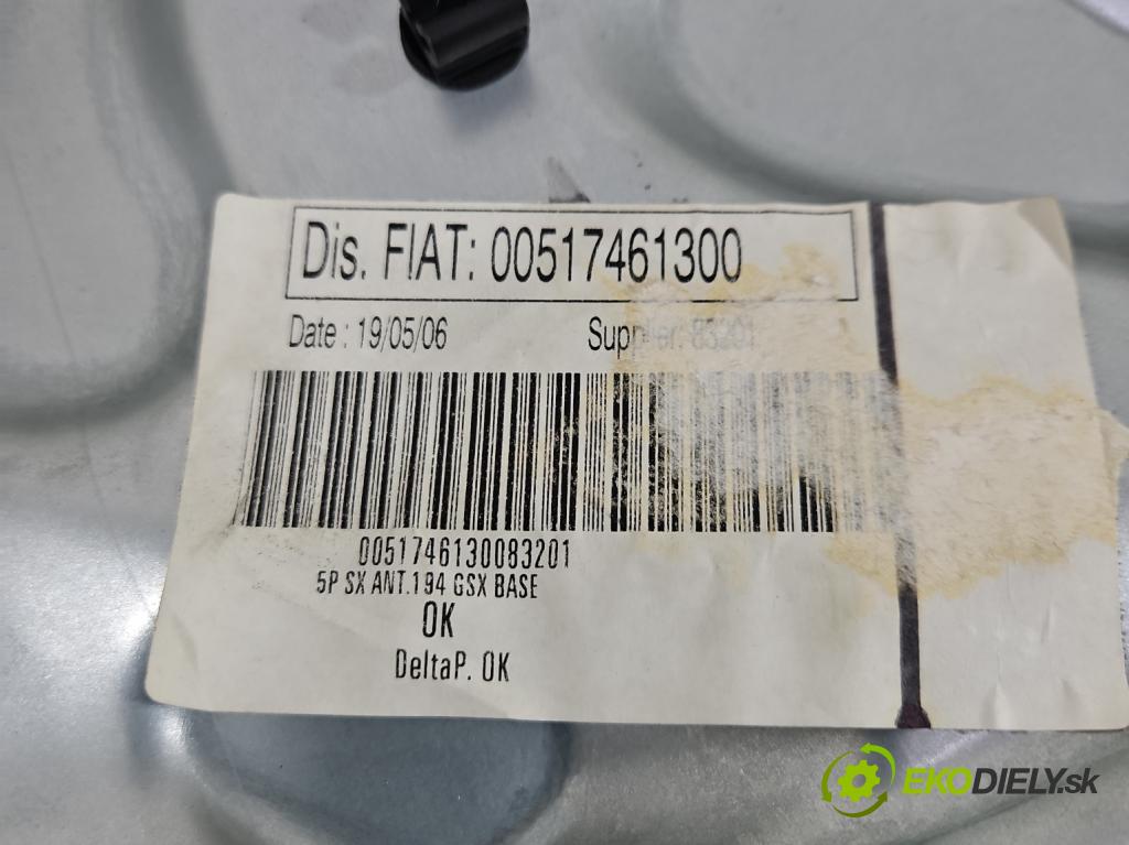 Fiat Croma II 2005-2010 1.9 jtd 120 hp manual 88 kW 1910 cm3 5- mechanismus stahování přední levý 5000468