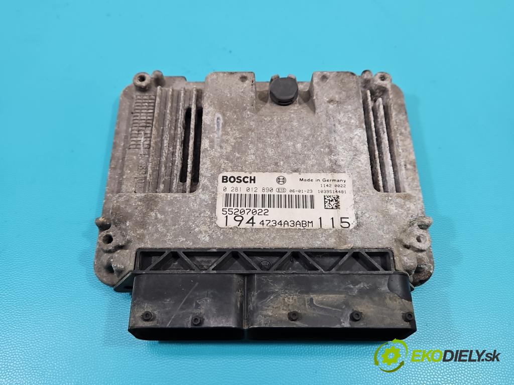 Fiat Croma II 2005-2010 1.9 jtd 120 hp manual 88 kW 1910 cm3 5- řídící jednotka motoru 0281012890