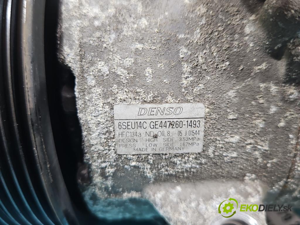 Toyota Auris I 2006-2013 1.6 vvti 124 hp manual 91 kW 1598 cm3 5- Kompresor: klíma 447260-1493 (Kompresory)