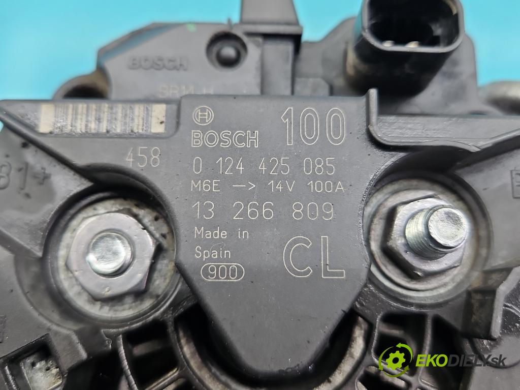 Opel Meriva B 2010-2017 1.4 T 120 HP manual 88 kW 1364 cm3 5- Alternator 0124425085 (Alternátory)