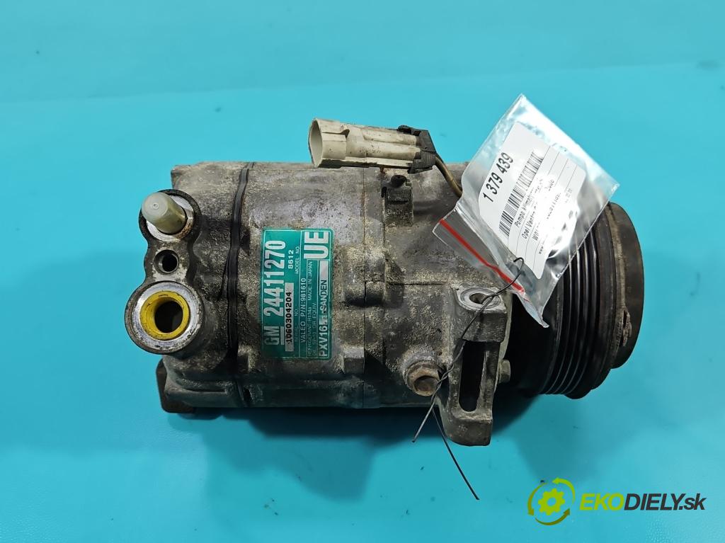 Opel Vectra C 2002-2008 1.8 16V 122 hp manual 90 kW 1796 cm3 5- Kompresor: klíma 24411270 (Kompresory)