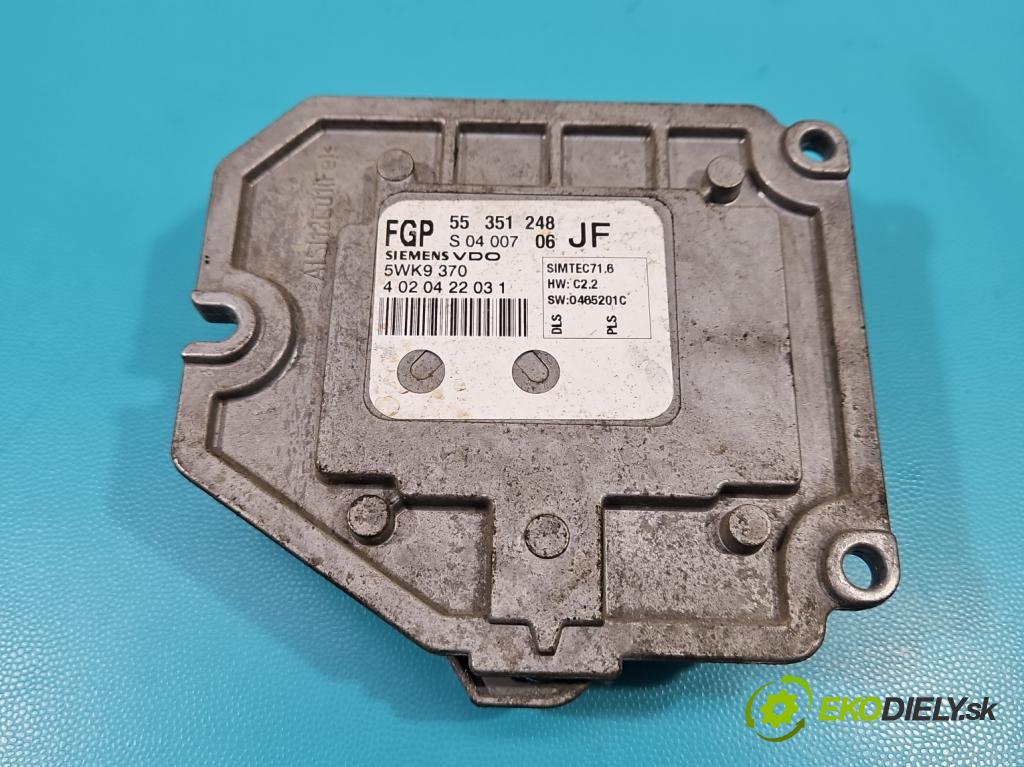 Opel Astra III 2004-2014 1.8 16V 125 hp manual 92 kW 1796 cm3 5- řídící jednotka motoru 55351248