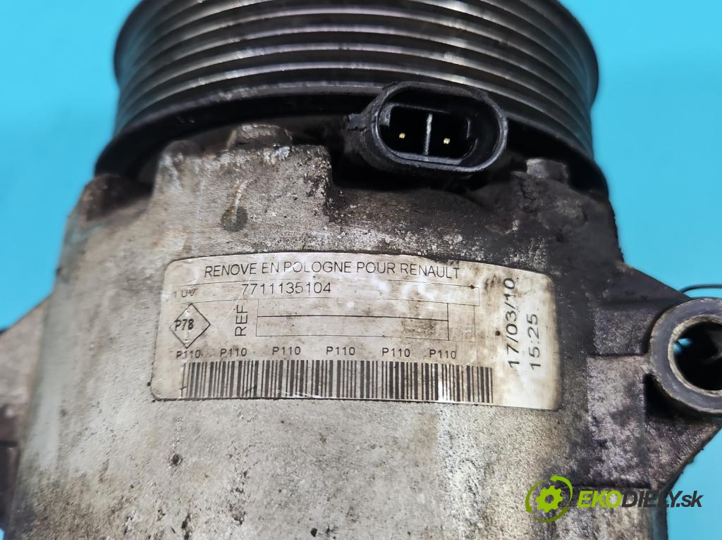 Renault Espace IV 2003-2014 2.0 T 163 hp automatic 120 kW 1998 cm3 5- Kompresor: klíma 7711135104 (Kompresory)