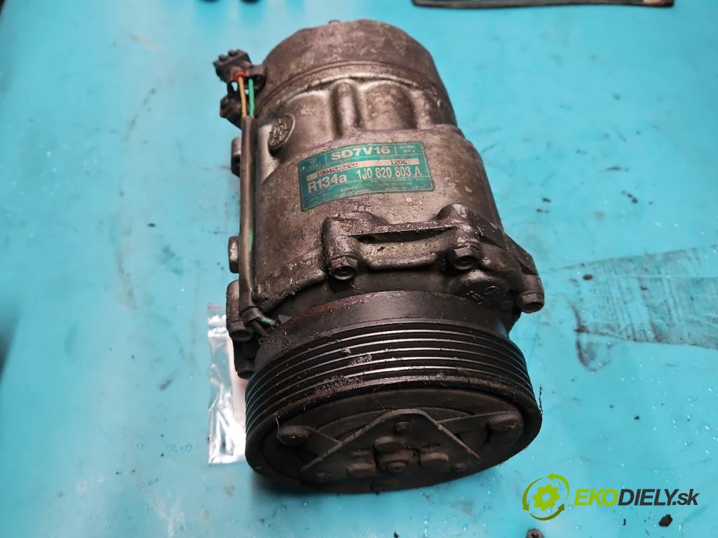 Vw Golf IV 1997-2003 1.9 tdi 90 HP manual 66 kW 1896 cm3 3- Kompresor: klimatizácie 1J0820803A (Kompresory klimatizácie)