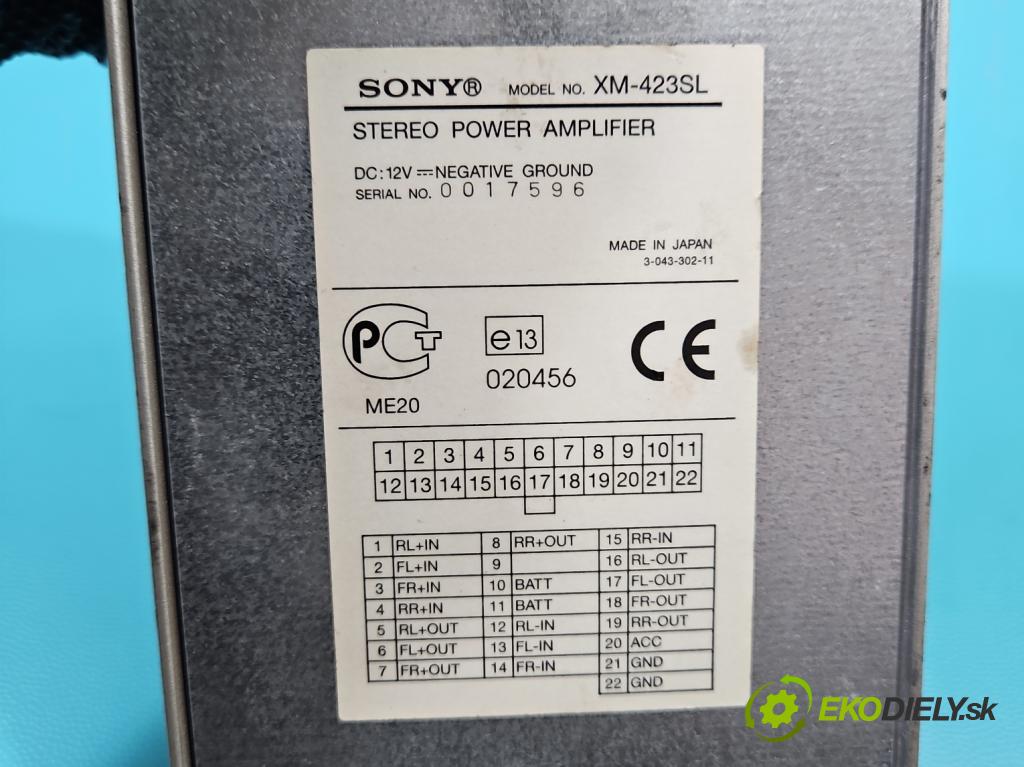 Renault Espace IV 2003-2014 2.0 T 163 HP automatic 120 kW 1998 cm3 5- Zesilovač: XM-423SL (Zosilňovače)