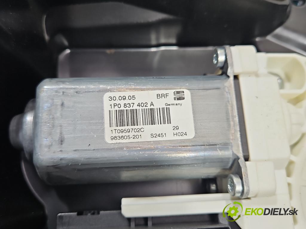 Seat Leon II 2005-2012 2.0 tdi 140 hp manual 103 kW 1968 cm3 5- mechanismus stahování přední pravý 1K0959792H