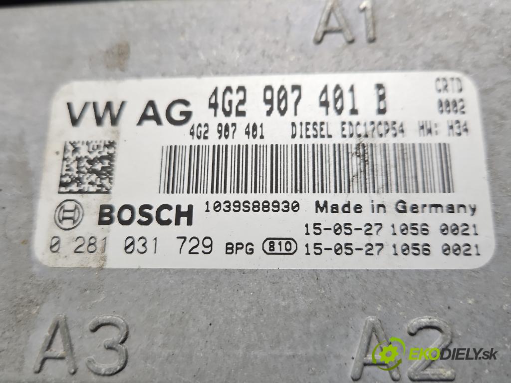 Audi A7 4G 2010-2018 3.0 tdi 272 hp automatic 200 kW 2967 cm3 5- řídící jednotka motoru 4G2907401B