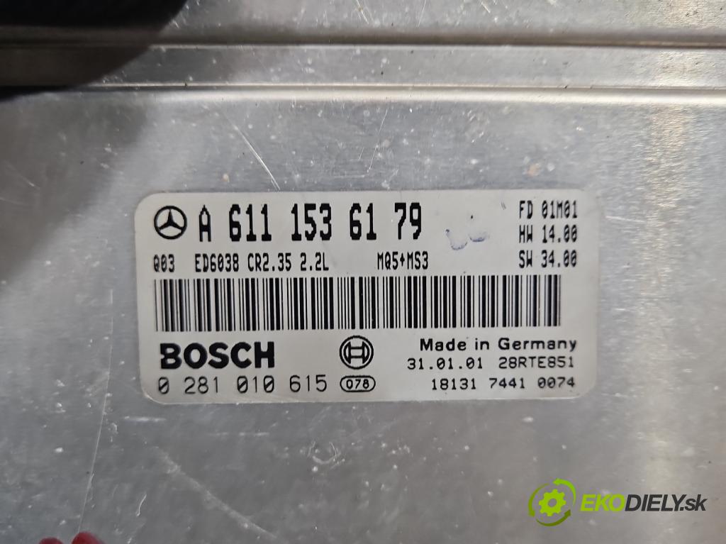 Mercedes Sprinter I 1995-2006 2,2.0 cdi 129 hp manual 95 kW 2148 cm3 5- řídící jednotka motoru A6111536179