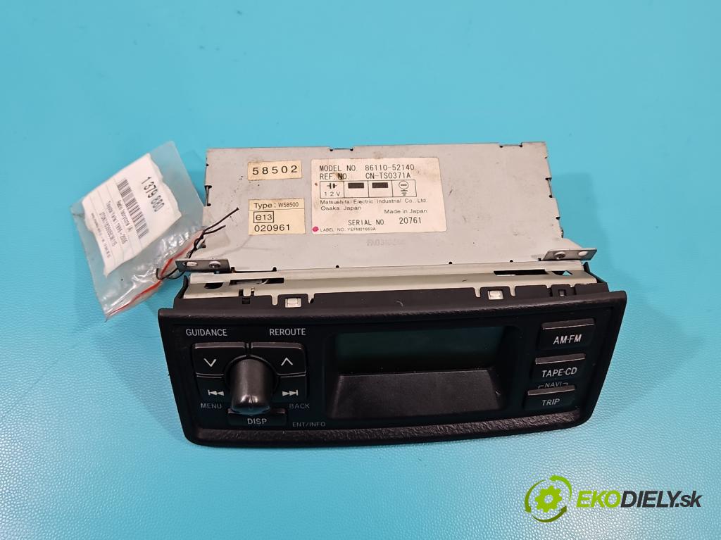 Toyota Yaris I 1999-2005 1.4 D4D 75 HP manual 55 kW 1364 cm3 5- Radio originál 86110-52140