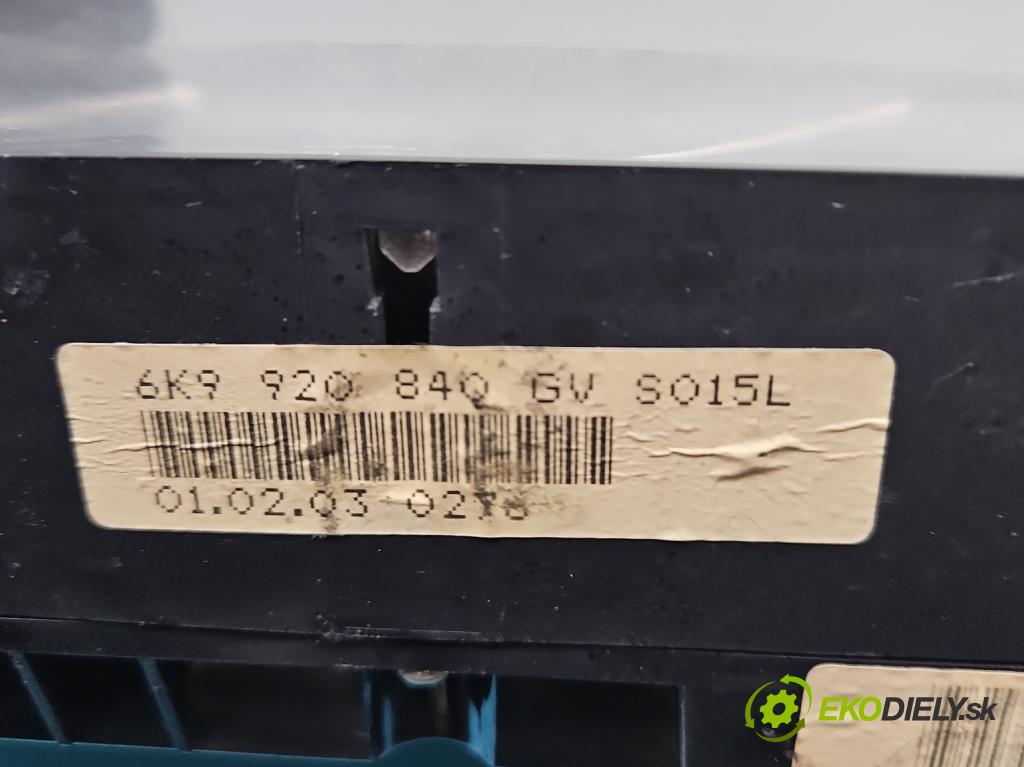 Vw Caddy II 9K 1996-2004 1.9 sdi 64 HP manual 47 kW 1896 cm3 5- prístrojovka/ budíky 6K9920840G (Prístrojové dosky, displeje)
