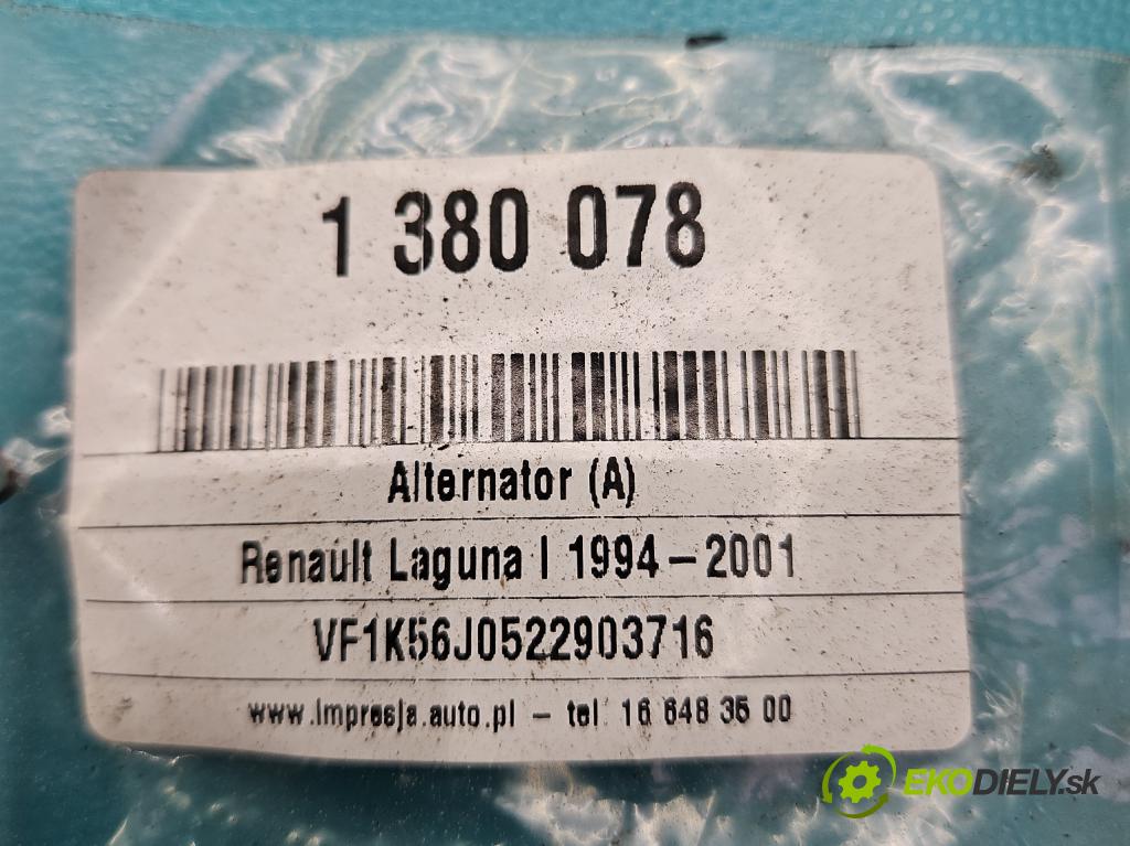 Renault Laguna I 1994-2001 1.9 dti 98 hp manual 72 kW 1870 cm3 5- Alternator 8200054588 (Alternátory)