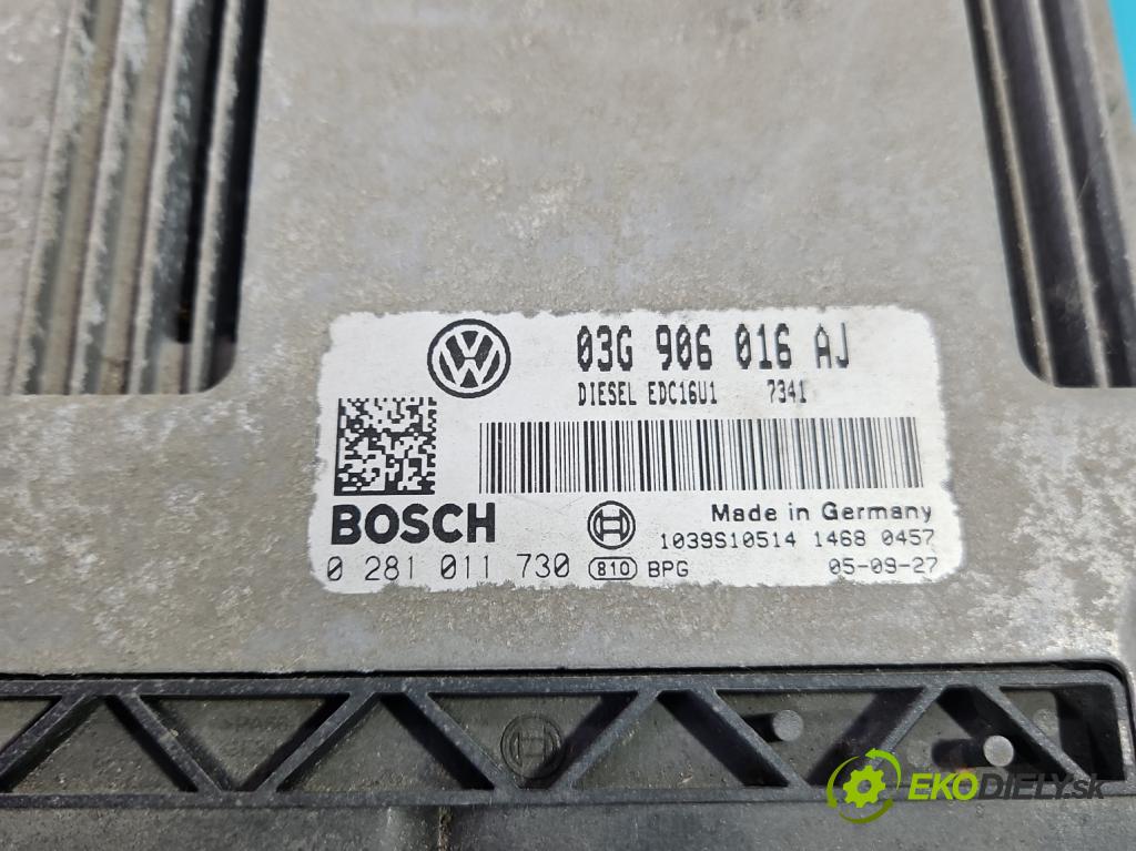 Seat Leon II 2005-2012 2.0 tdi 140 hp manual 103 kW 1968 cm3 5- řídící jednotka motoru 03G906016AJ