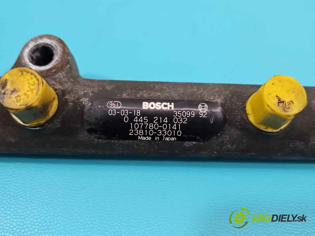 Toyota Yaris I 1999-2005 1.4 D4D 75 HP manual 55 kW 1364 cm3 5- lišta vstrekovacia 0445214032 (Vstrekovacie lišty)