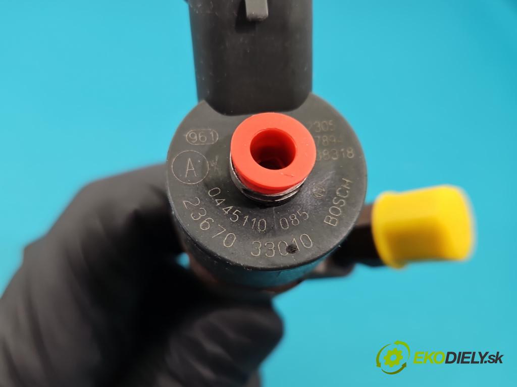 Toyota Yaris I 1999-2005 1.4 D4D 75 hp manual 55 kW 1364 cm3 5- vstřikovač 0445110085 (Vstřikovač paliva)