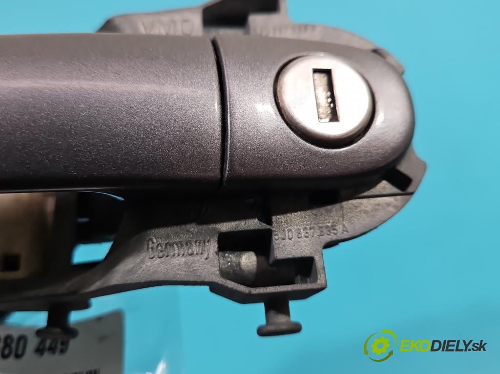 Vw Golf V 2003-2009 1.6 SR 102 HP manual 75 kW 1595 cm3 5- rukoväť predné ľavé mimo: 5J0837885A (Vonkajšie predné ľavé)