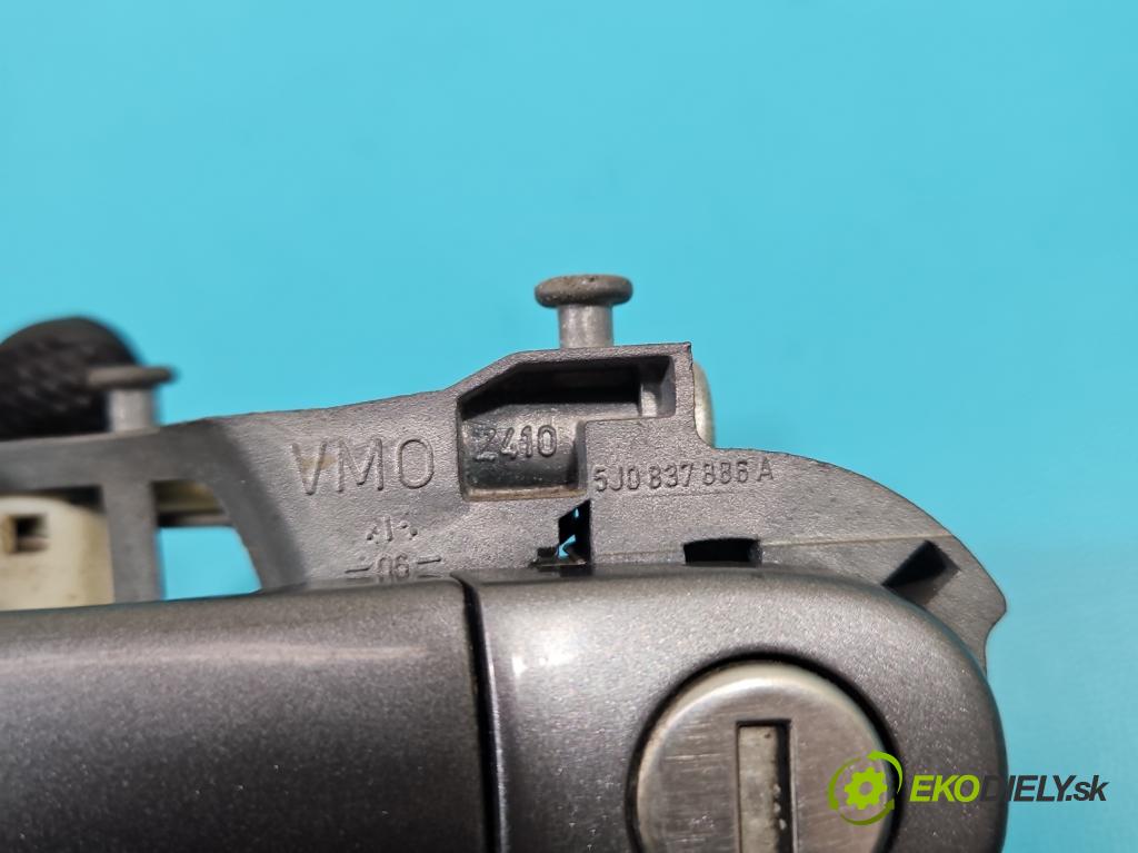 Vw Golf V 2003-2009 1.6 SR 102 HP manual 75 kW 1595 cm3 5- rukoväť predné ľavé mimo: 5J0837885A (Vonkajšie predné ľavé)