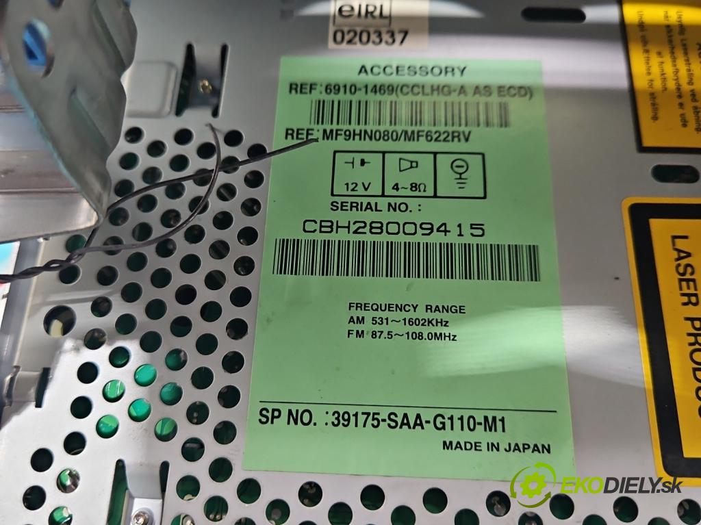 Honda Jazz II 2002-2008 1.2 77 HP manual 57 kW 1246 cm3 5- Radio originál 39175-SAA-G110-M1