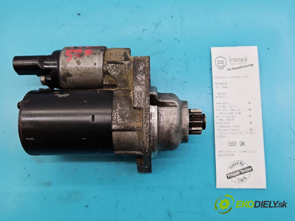 Vw Golf V 2003-2009 1.6 SR 102 HP manual 75 kW 1595 cm3 5- štartér 0001120408 (Štartéry)