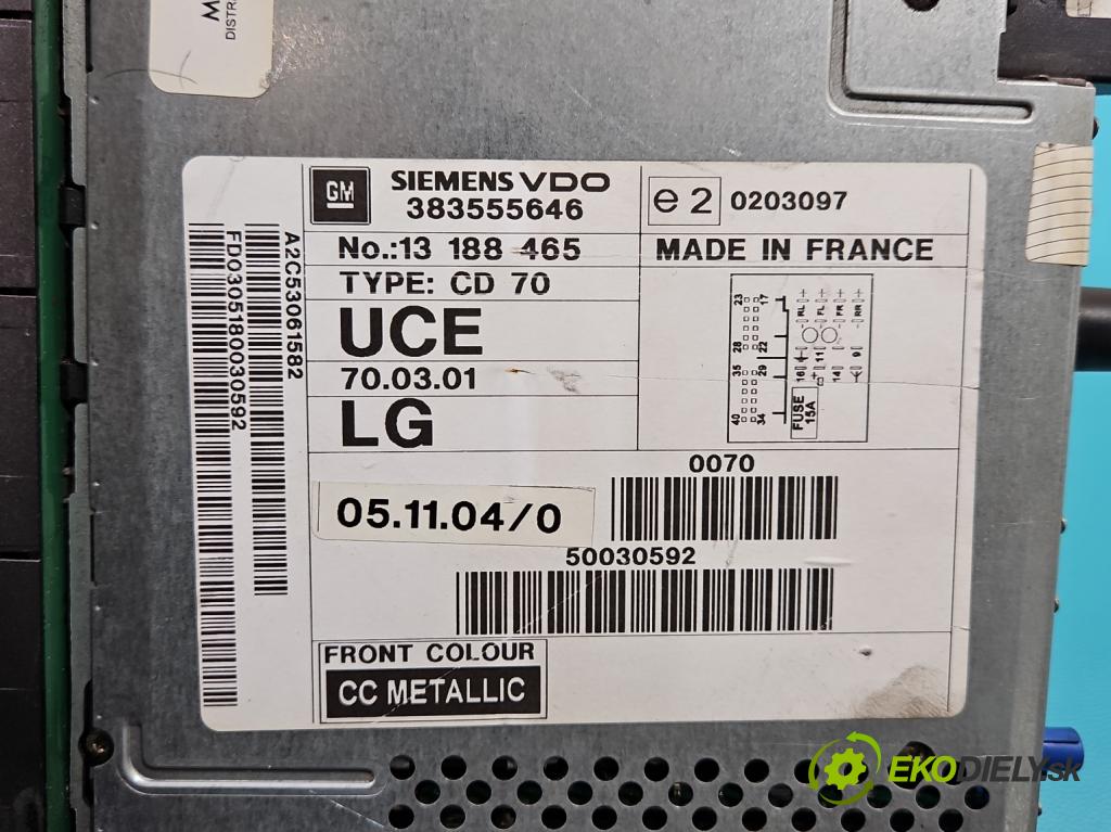 Opel Astra III 2004-2014 1.7 cdti 101 HP manual 74 kW 1686 cm3 5- Radio originál 13188465