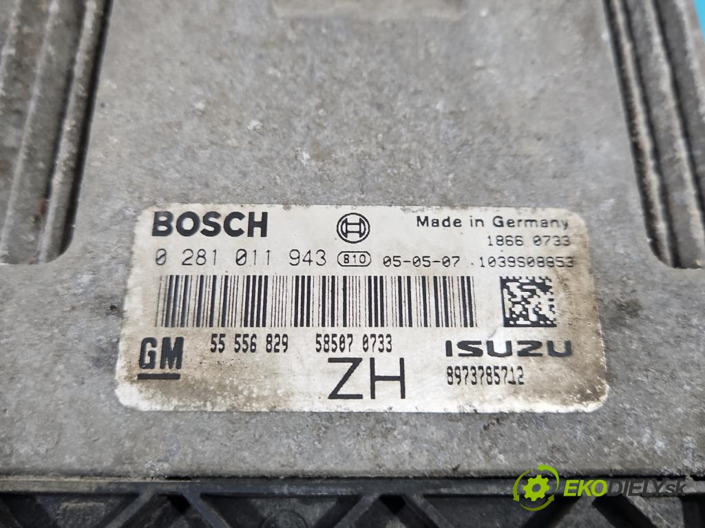 Opel Astra III 2004-2014 1.7 cdti 101 hp manual 74 kW 1686 cm3 5- řídící jednotka motoru 0281011943