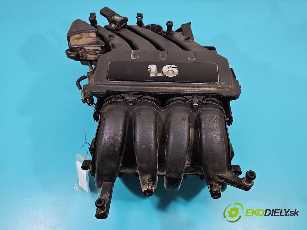 Vw Golf V 2003-2009 1.6 SR 102 HP manual 75 kW 1595 cm3 5- zvod nasávací 06A133185KR (Sacie potrubia)