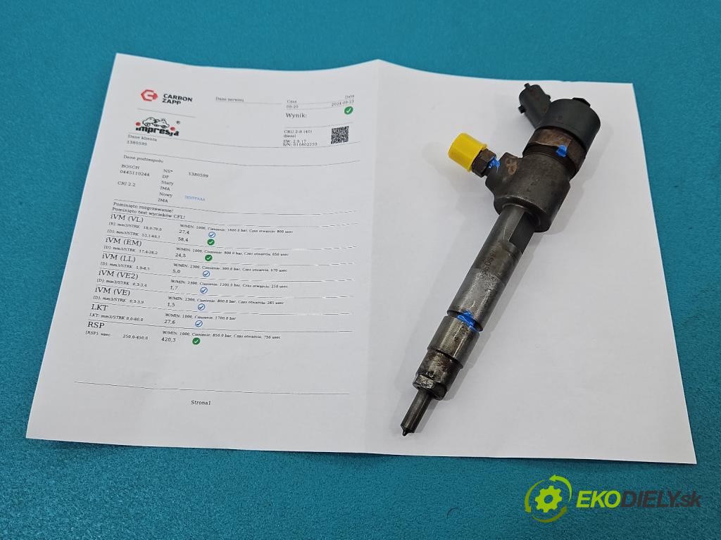 Fiat Croma II 2005-2010 1.9 jtd 120 HP manual 88 kW 1910 cm3 5- vstrek 0445110244 (Vstrekovače)