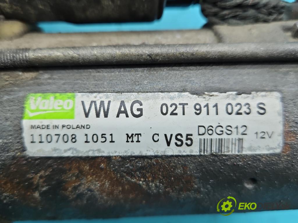Skoda Fabia II 2007-2014 1.2 12V 69KM manual 51 kW 1198 cm3 5- štartér 02T911023S (Štartéry)