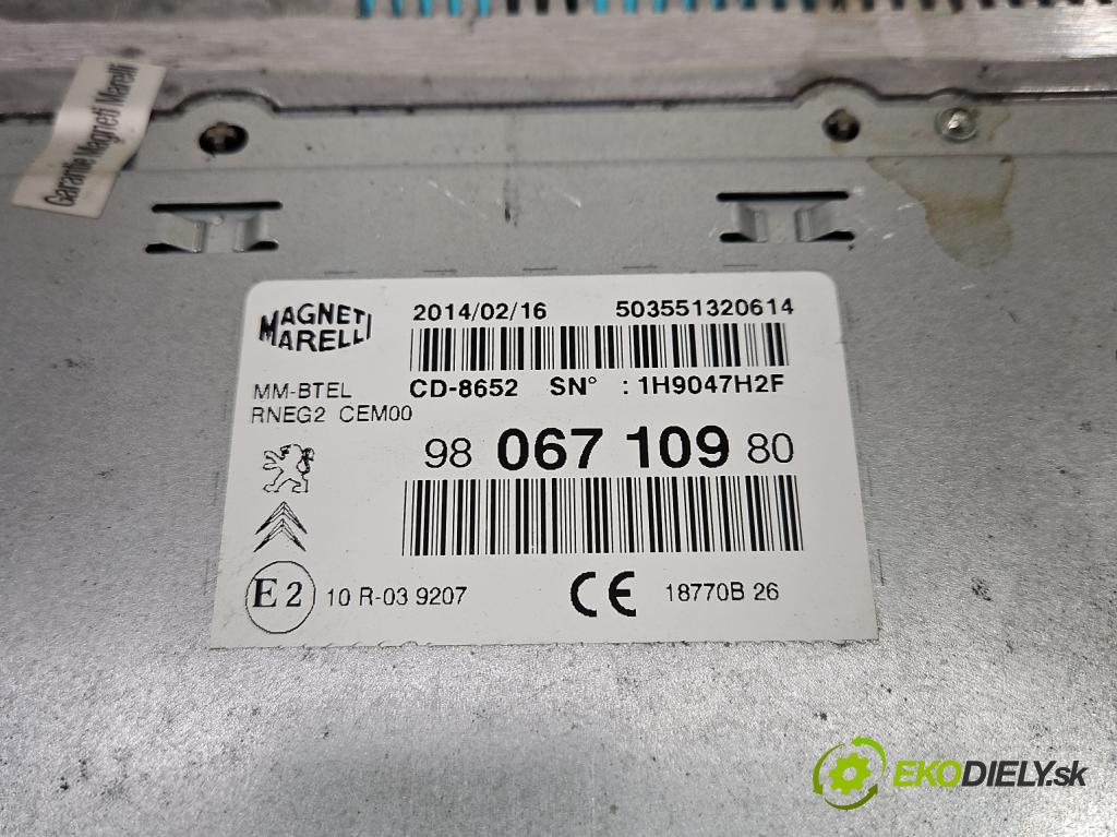 Peugeot 508 2010-2018 2.0 hdi 140 HP manual 103 kW 1997 cm3 5- Radio originál 9806710980
