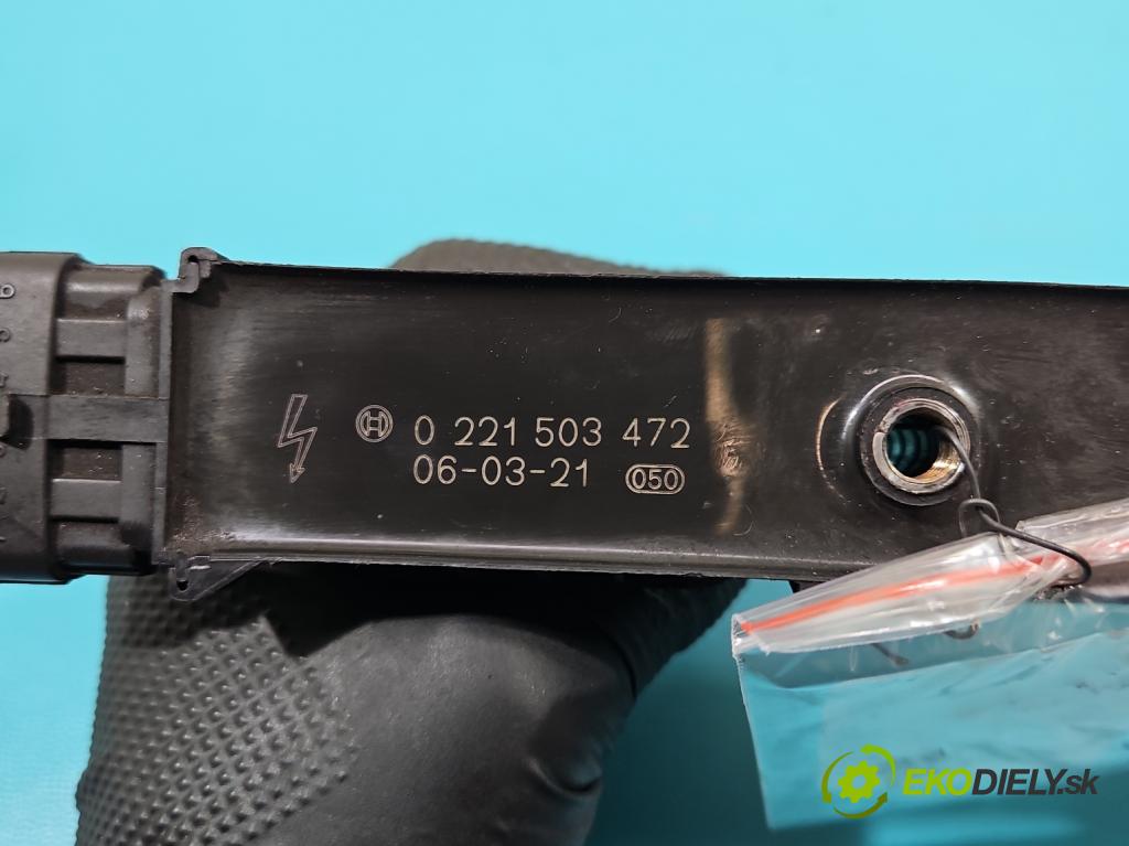 Opel Astra II 1998-2009 1.4 16V 90 HP manual 66 kW 1364 cm3 5- cievka zapaľovacia 0221503472 (Zapaľovacie cievky, moduly)