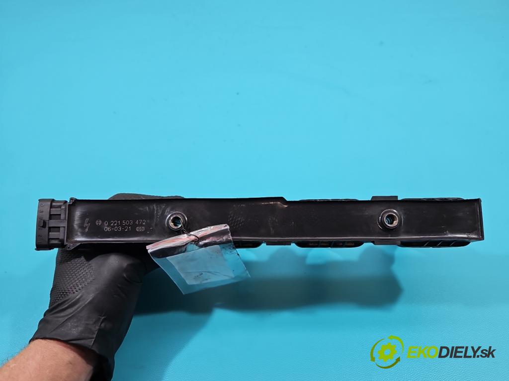 Opel Astra II 1998-2009 1.4 16V 90 HP manual 66 kW 1364 cm3 5- cievka zapaľovacia 0221503472 (Zapaľovacie cievky, moduly)