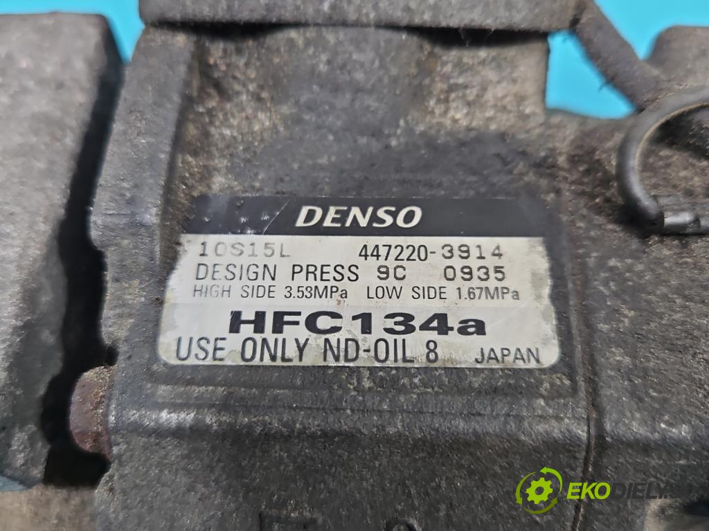 Toyota Avensis I T22 1997-2003 1.8 vvti 129 hp manual 95 kW 1794 cm3 5- Kompresor: klíma 447220-3914 (Kompresory)