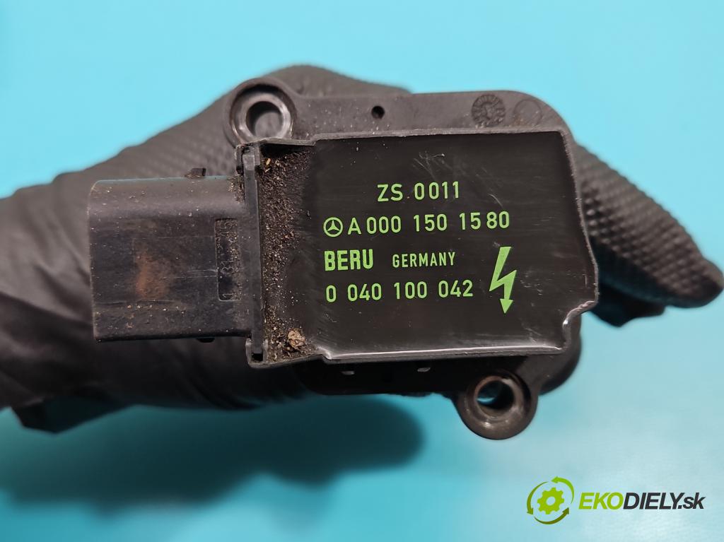 Mercedes C W203 2000-2007 1.8 kompresor 163 HP manual 120 kW 1796 cm3 5- cievka zapaľovacia A0001501580 (Zapaľovacie cievky, moduly)