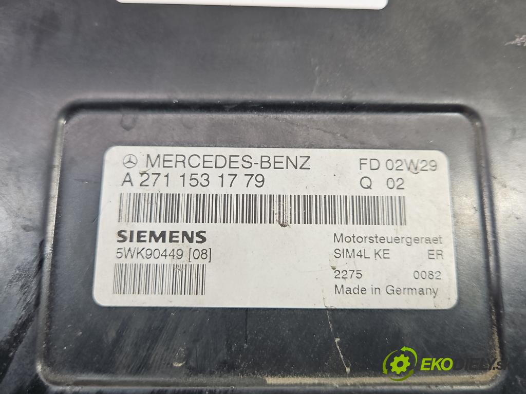 Mercedes C W203 2000-2007 1.8 KOMPRESOR: 163 hp manual 120 kW 1796 cm3 5- řídící jednotka motoru A2711531779
