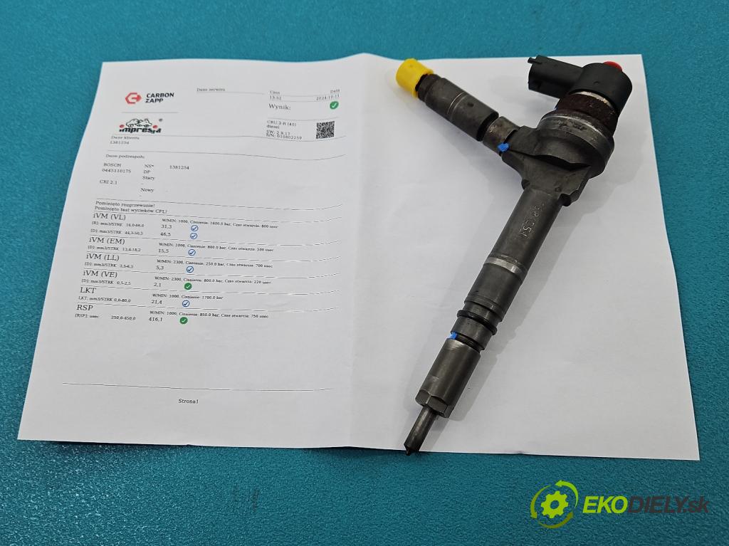 Opel Astra III 2004-2014 1.7 cdti 101 HP manual 74 kW 1686 cm3 5- vstrek 0445110175 (Vstrekovače)