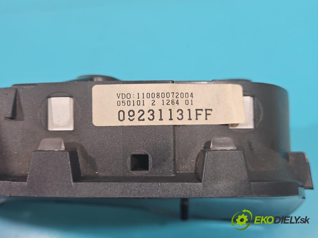 Opel Astra II 1998-2009 2.2 16V 147 HP manual 108 kW 2198 cm3 2- prístrojovka/ budíky 09231131FF (Prístrojové dosky, displeje)